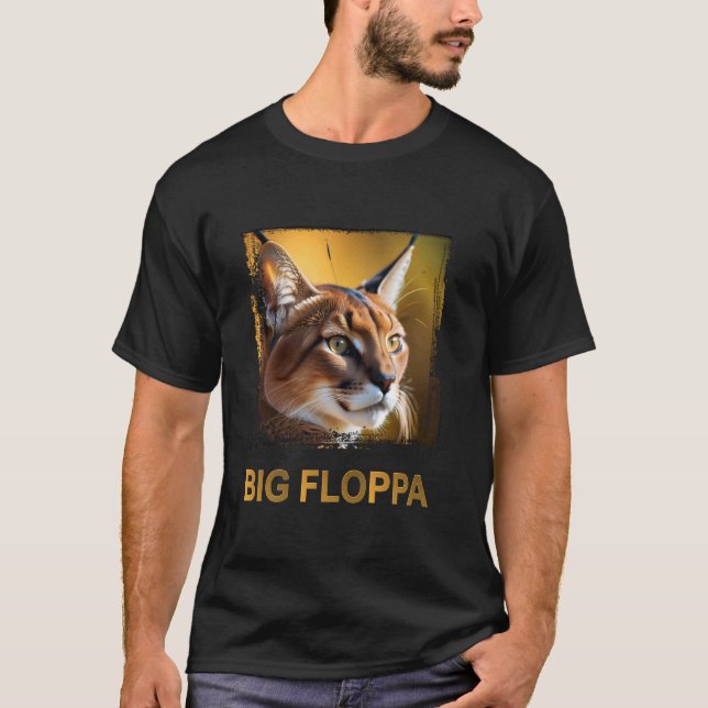 Camiseta Gato Caracal Gato De Chão Grande (Frente)
