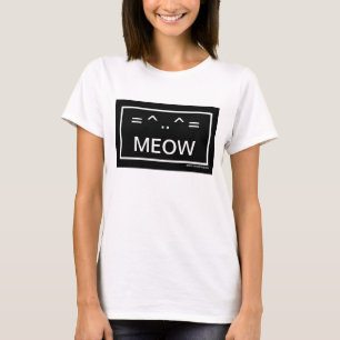 Camiseta Gato Caracteres Teclado MEOW