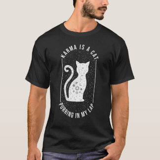 Camiseta Gato  Carma É Um Gato Ronronando No Meu Colo Gato 