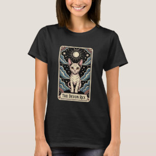 Camiseta Gato Cartão Tarot Halloween O Devon Rex