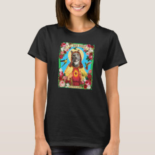 Camiseta Gato Católico Mexicano São Estranho Surrealismo