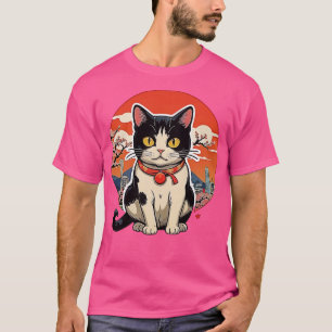 Camiseta Gato Catzilla Gato Japonês Gpresentes Engraçados