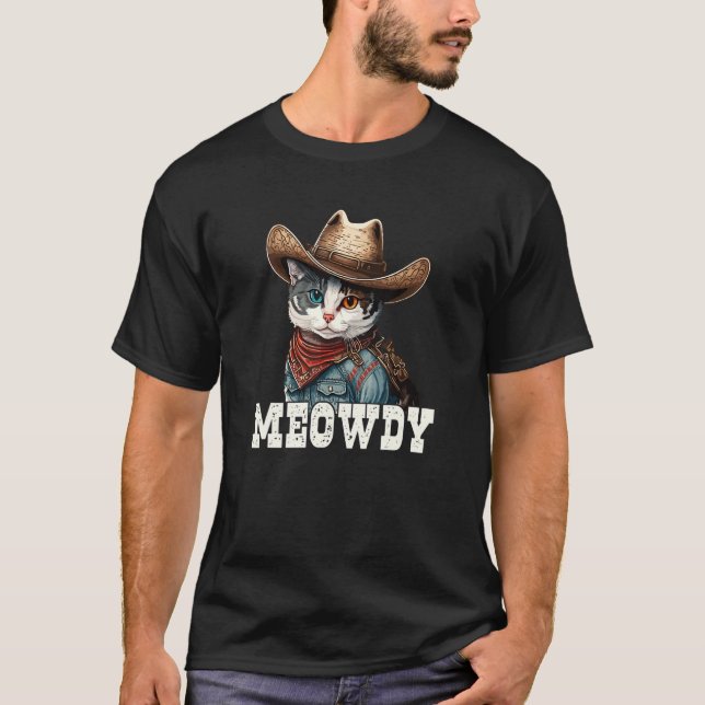 Camiseta Gato Caubói Meowdy (Frente)
