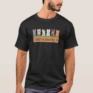 Camiseta Gato Celebrar Diversidade 1