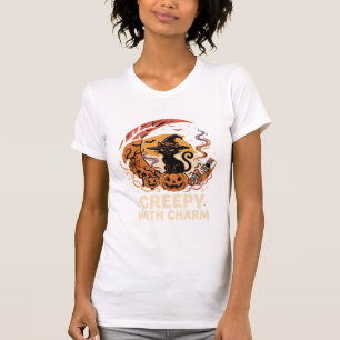 Camiseta Gato Charme Assustador de Halloween