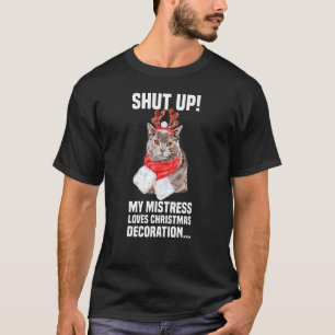 Camiseta Gato Chartreux Fofo com Fantasia de Rena Cala a Bo