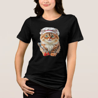 Camiseta Gato Chef com Chapéu de Farinha e Colher – Gato Co