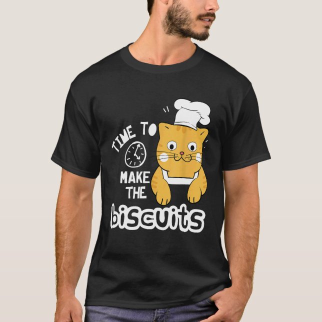 Camiseta Gato Chef   Hora de Fazer Biscoitos (Frente)