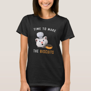 Camiseta Gato Chef Hora de Fazer Biscoitos Assando Biscoito