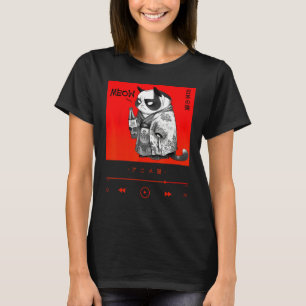 Camiseta Gato Chibi Fofo em Elegante Kimono Japonês