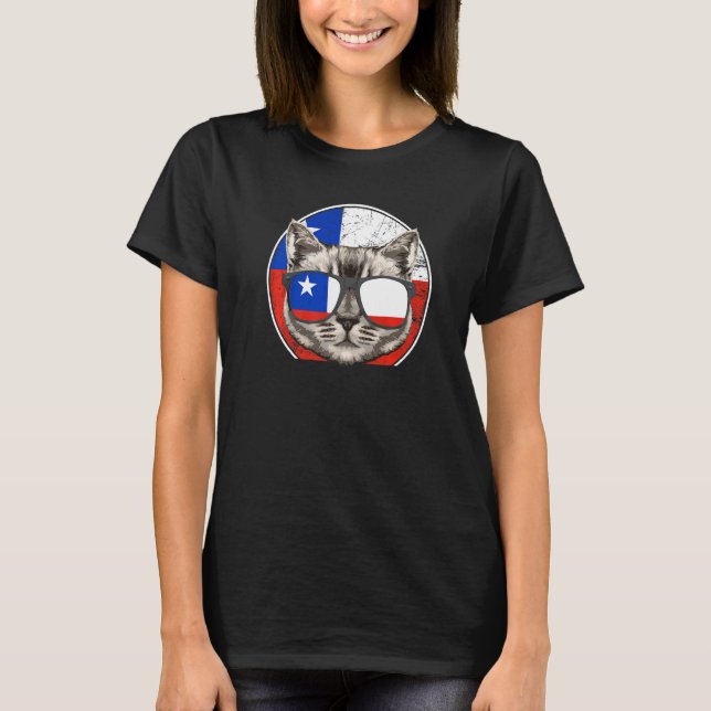 Camiseta Gato Chile Chile Chileno (Frente)