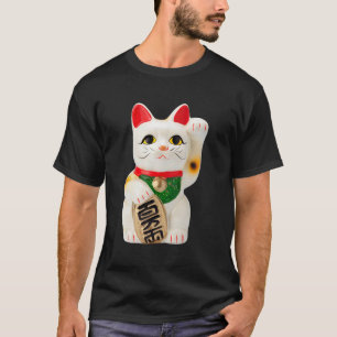 Camiseta Gato Chinês Sortudo Maneki Neko Japonês Figurinha