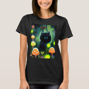 Camiseta Gato Ciber Punk Estranho Homens Mulheres Meninos M