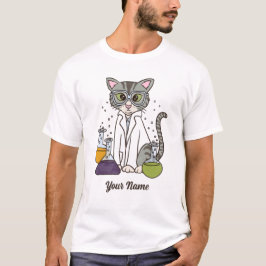 Camiseta Gato Cientista - Cinza por Lab Kitty Lover
