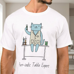 Camiseta Gato cientista, Gatos da Química, amantes da ciênc