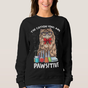 Camiseta Gato Cientista Os Íons Cation São Pawsitivos Hilar