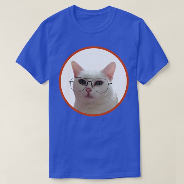 Camiseta Gato Cinto Com Óculos 1 (Frente do Design)