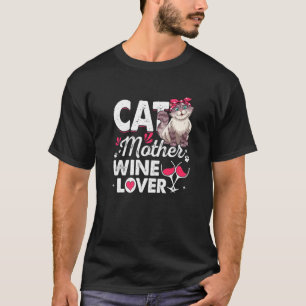 Camiseta Gato Cinto Mãe Vinho Dia de as mães De Gato