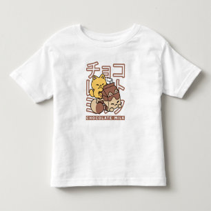 Camiseta Gato Cinto Trilho Chocolate Leite Cartonagem Kawai