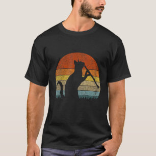 Camiseta Gato Clarinete Engraçado Tocador de Clarinete Músi