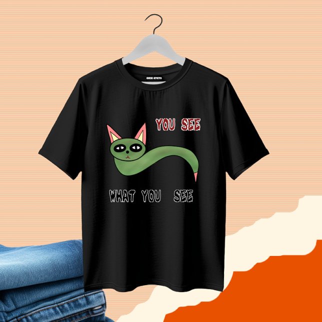 Camiseta Gato cobra engraçado (Criador carregado)