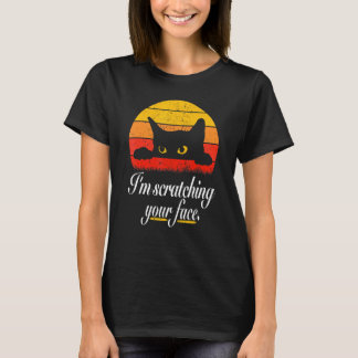 Camiseta Gato Coçando Gatinho Estilo Oitenta Vintage Retro