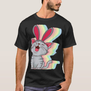 Camiseta Gato Coelhinho Orelha Dia de Páscoa Coçadinho Gati