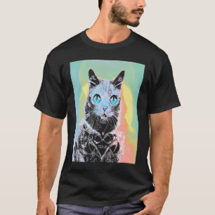 Camiseta Gato Colorido