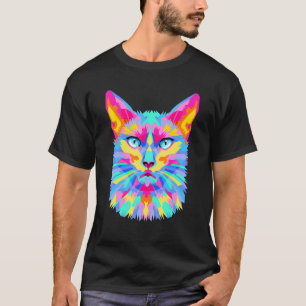 Camiseta Gato Colorido