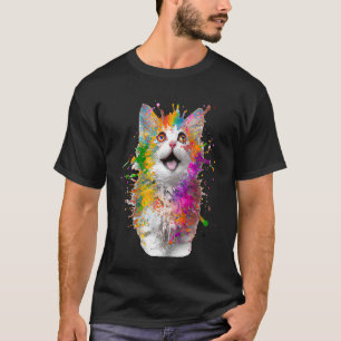 Camiseta Gato Colorido 2