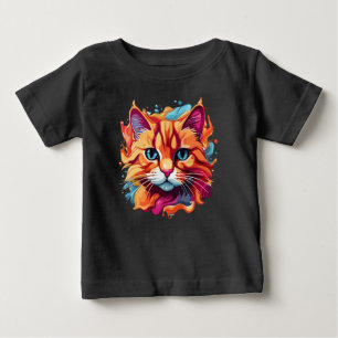 Camiseta Gato Colorido Bonito Face-87002