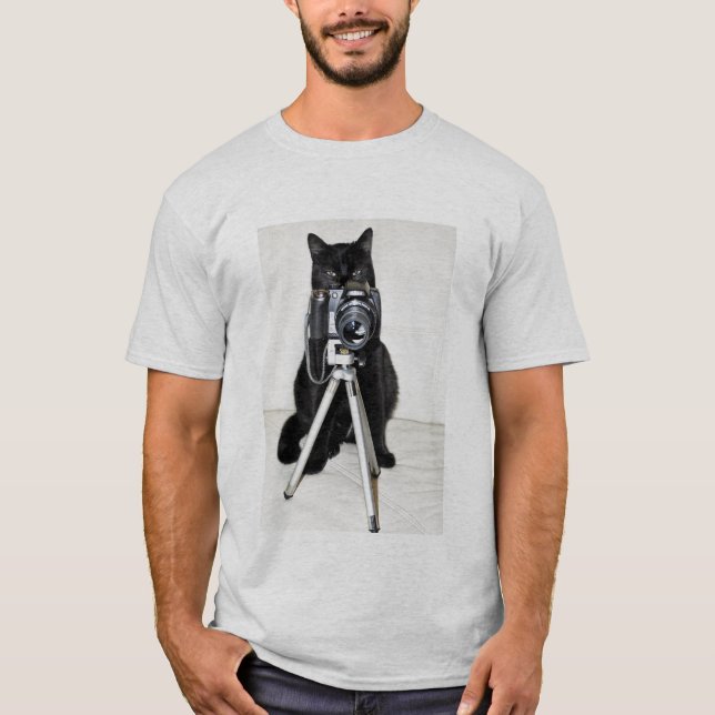 Camiseta Gato com a câmera (Frente)