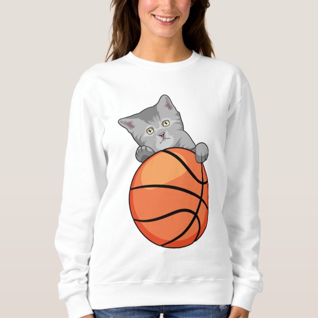 Camiseta Gato com basquete (Frente)