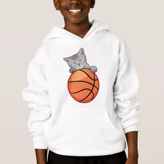Camiseta Gato com basquete (Frente)