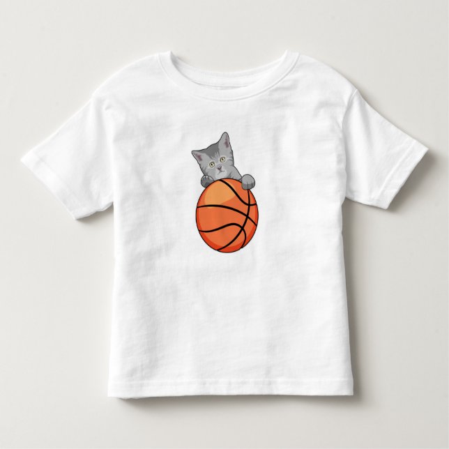 Camiseta Gato com basquete (Frente)
