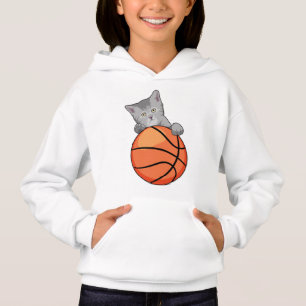 Camiseta Gato com basquete