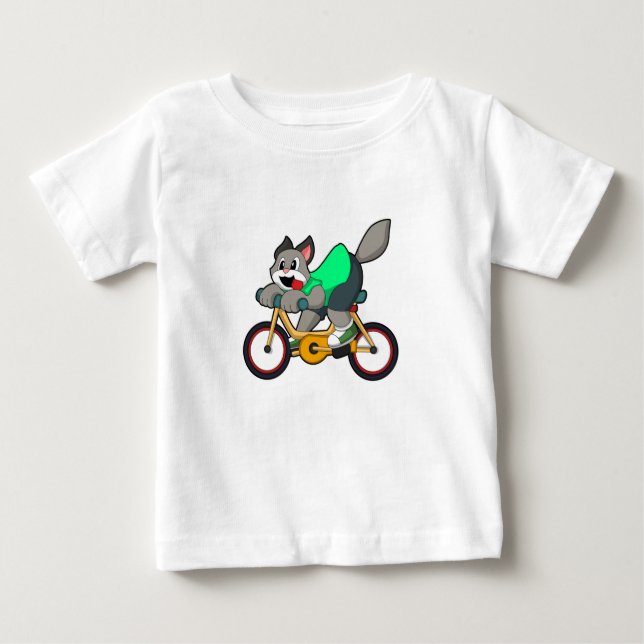 Camiseta Gato com Bicicleta (Frente)