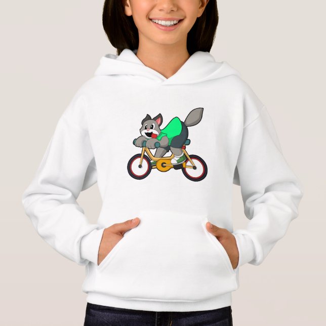 Camiseta Gato com Bicicleta (Frente)