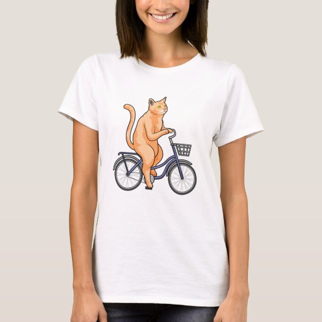 Camiseta Gato com Bicicleta (Frente)