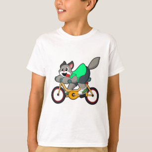 Camiseta Gato com Bicicleta