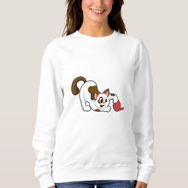 Camiseta Gato com Bola de Lã (Frente)