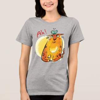 Camiseta Gato com borboleta