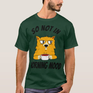 Camiseta Gato Com Café Da Manhã Sem Humor