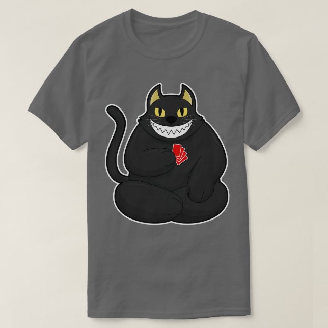 Camiseta Gato com cartões 1 (Frente do Design)