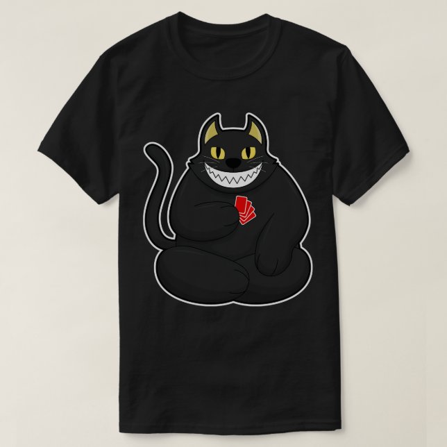 Camiseta Gato com cartões 2 (Frente do Design)