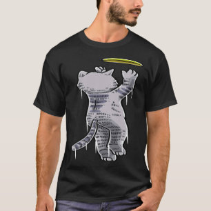 Camiseta Gato Com Disco Frisbee Jogador de Frisbee Lançador