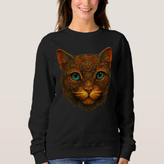 Camiseta Gato com estilo de pintura a óleo