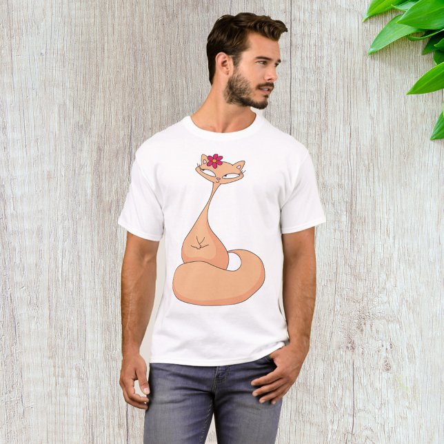 Camiseta Gato com Gatinho Kawaii Cute Flor (Criador carregado)
