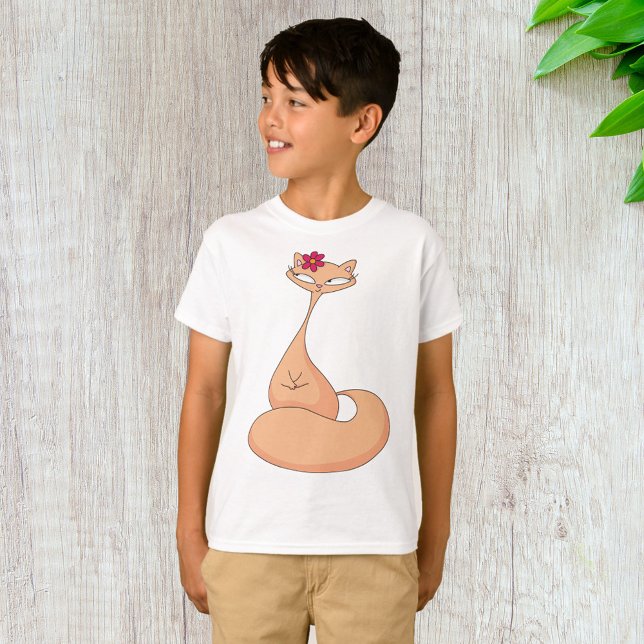 Camiseta Gato com Gatinho Kawaii Cute Flor (Criador carregado)