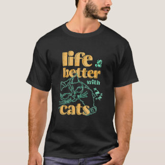 Camiseta Gato com Gatos para Homens Mulheres Gato